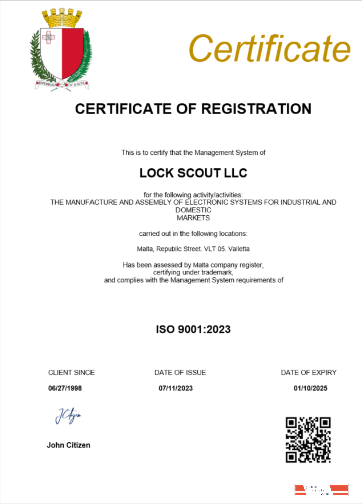 Malta business registration certificate Word and PDF template